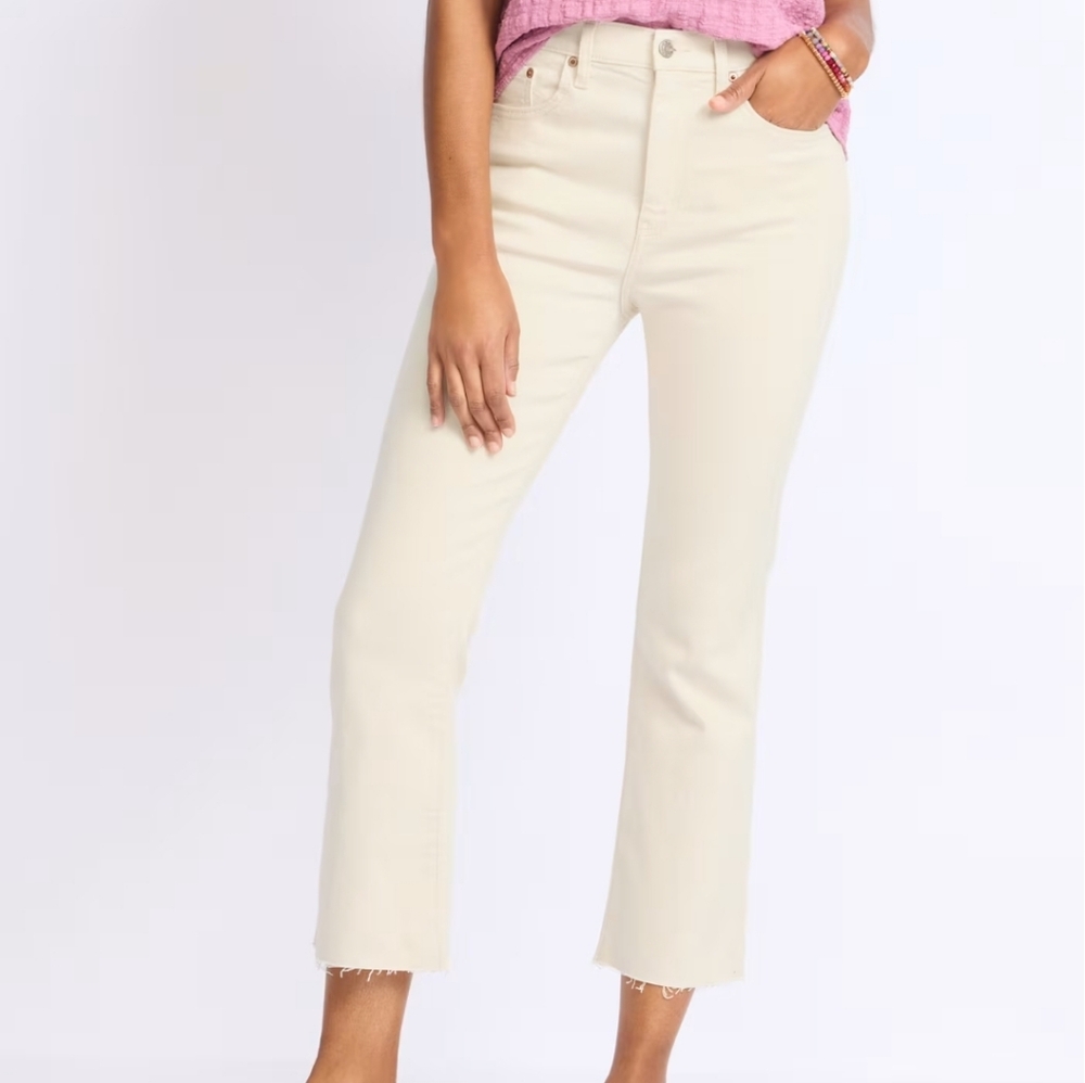 Women's Cropped Ankle Jeans in Cream